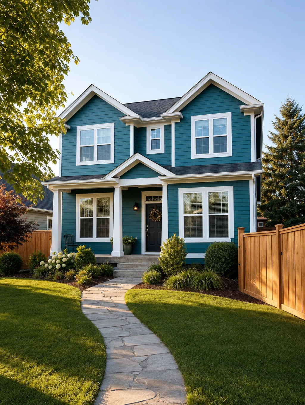 Exterior painting of a classic craftsman home