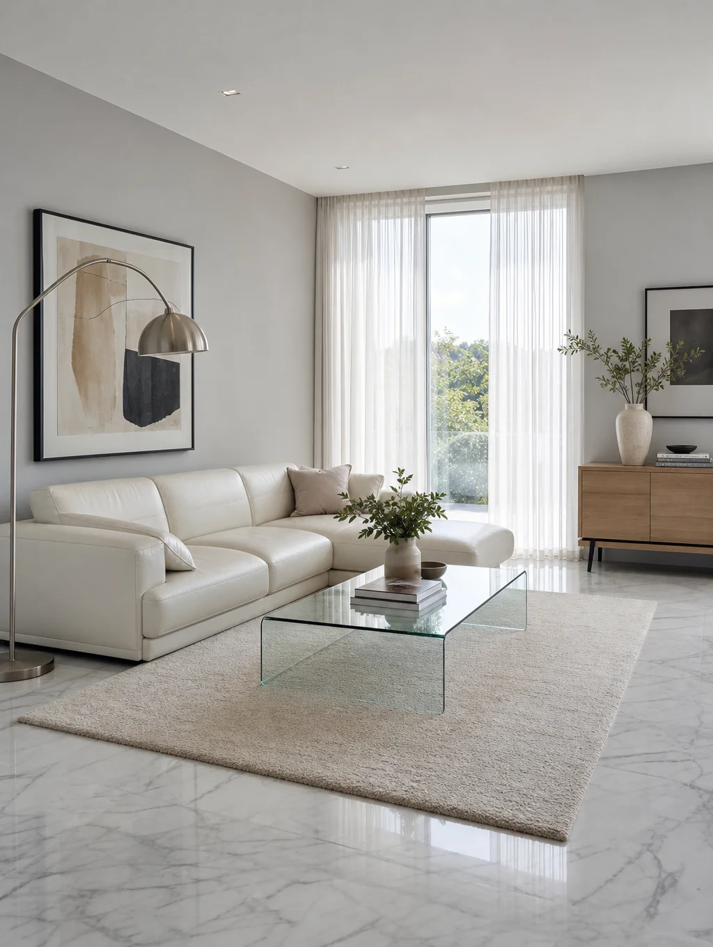 Modern living room with professional interior paint finish